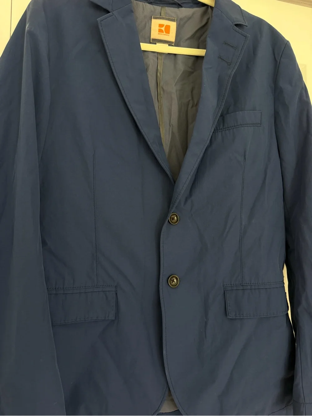 Boss Orange Men's Navy Blue Casual Blazer